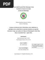 Lesiones en La Mucosa Oral - Y-O - Alteraciones en Las Condiciones No-Audry Encarnación López-Nicole Eugenia Gutiérrez Silva