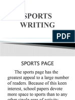 Sports Writing