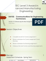 BTEC U02-12 Session 11 - Comms Assign 3 + Drawing Assign 1 - Tue