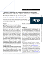 Comparison of Self-Reported Dietary Intakes From The Automated (2020)