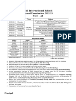 Class XI Annual Examination 2022-23