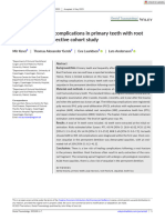 The Risk of Healing Complications in Primary Teeth With Root Fractures