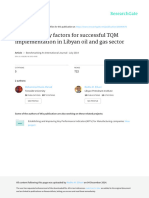 Critical Quality Factors For Successful TQM Implementation in Libya Oil and Gas Sector