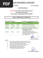 Revised Time Table of B.ed. IVth Semester (For College - Regular - Ex & ATKT-Students) Exam June 20233089