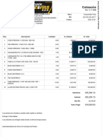 Cotización: Entre Vias Ferreteria S.A.S