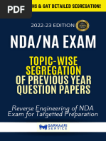 NDA Maths Topic Wise Segregation Sample PDF