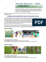 4° Sem 35 Practicamos Juegos Pre - Deportivos de Voleibol y Futbol Con Nuestra Familia