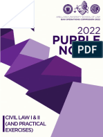 2022 AUSL Purple Notes Civil Law I II and Practical Exercises 2