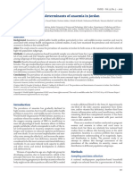 The Prevalence and Determinants of Anaemia in Jordan