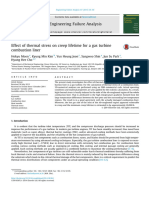 Effect of Thermal Stress On Creep Lifetime For A Gas Turbine Combustion Liner