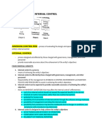 Consideration of Internal Control - Notes