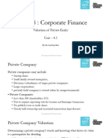 EF5158 Unit 4.2 - Private Company Valuation