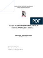 Francisco Batista Da Silva Júnior e Tâmara Miranda Ferreira Figueirôa - Análise Da Produtividade e Do Custo de Reboco - Projetado e Manual