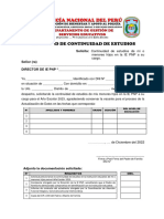 Solicitud de Continuidad de Estudios en La Ii Ee PNP