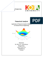 Assignment 1 - Application of Numerical Analysis