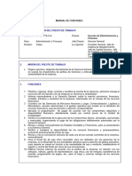 Manual de Funciones Gerente de Administración y Finanzas