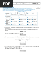 Evaluation N°1 - 2nd Degré Corrigé