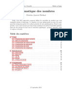 Axiomatique Des Nombres: Table Des Matières