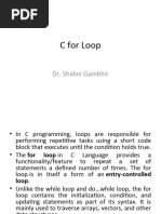 C For Loop