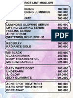 Price List Msglow