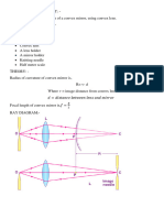 Focal Length of A Convex Mirror Using Convex Lens 1