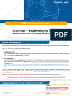 Supplier Guidance - Registration in SMART