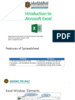 Topic 7 - Intro Microsoft Excel