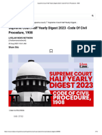 Supreme Court Half Yearly Digest 2023 - Code of Civil Procedure, 1908