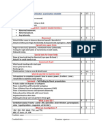 Cerebellum Exam Chicklist