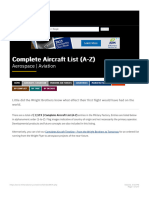 Complete Aircraft List (A-Z) - Min