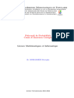 Polycopié de Probabilités Cours Et Exercices Corrigés