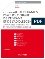 Clinique de L'examen Psychologique de L'enfant Et de L'adolescent. Approches Inteì Grative Et Neuropsychologique-2020