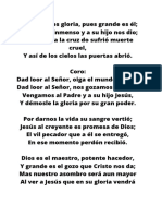 A Dios Demos Gloria, Pues Grande Es Él Su Amor Es Inmenso y A Su Hijo Nos Dio Quien Fue A La Cruz Do Sufrió Muerte Cruel, Y Así de Los Cielos Las Pue