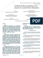 Assessing Pain Relief Following Medical and Surgical Interventions For Lumbar Disc Herniation