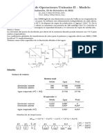 Examen Final de Operaciones Unitarias II II-2022