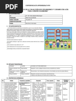 EXPERIENCIA DE APRENDIZAJE #1 - 4to Grado - Marzo