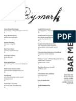 Bymark Bar Menu April 2023