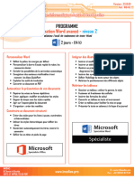 Formation Word Niveau 2