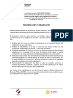 Recomendación de Adjudicación SP SJ-C