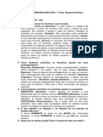 ESTUDO DIRIGIDO - AV1 - Neuroanatomofisiologia