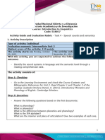 Activity Guide and Evaluation Rubric - Task 4 - Speech Sounds and Semantics