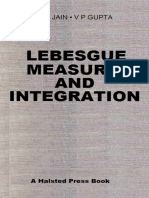 Math f244 Lebesgue Measure and Integration