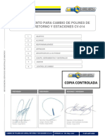 P-Api-Ant-0009 - Procedimiento para Cambio de Polines de Carga y Retorno y Estaciones CV-014 CC