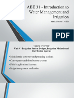 ABE 31 Unit V Irrigation System Designs Irrigation Methods and Distribution Systems