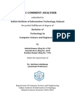 Toxic Comment Analyser: Indian Institute of Information Technology, Kalyani