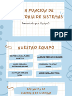 La Función de Auditoría de Sistema Grupo 3