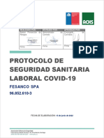 Protocolo de Seguridad Sanitaria Laboral Covid 2022