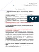 Lista de Exercício - Mandado de Injunção