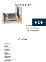 Analysis of PH: Dr. Haresh E.Memane Final Yr P.G.Scholar Dept. of Dravyaguna