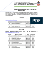 Cronograma de Apresentação Dos Trabalhos